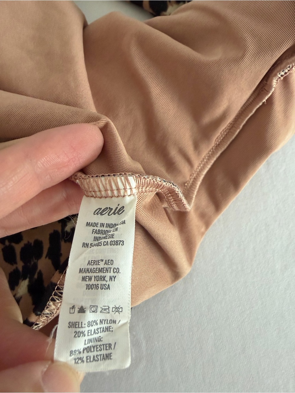 Aerie Full Coverage Leopard Print One Piece Wrap Swimsuit Size M - Picture 6 of 7